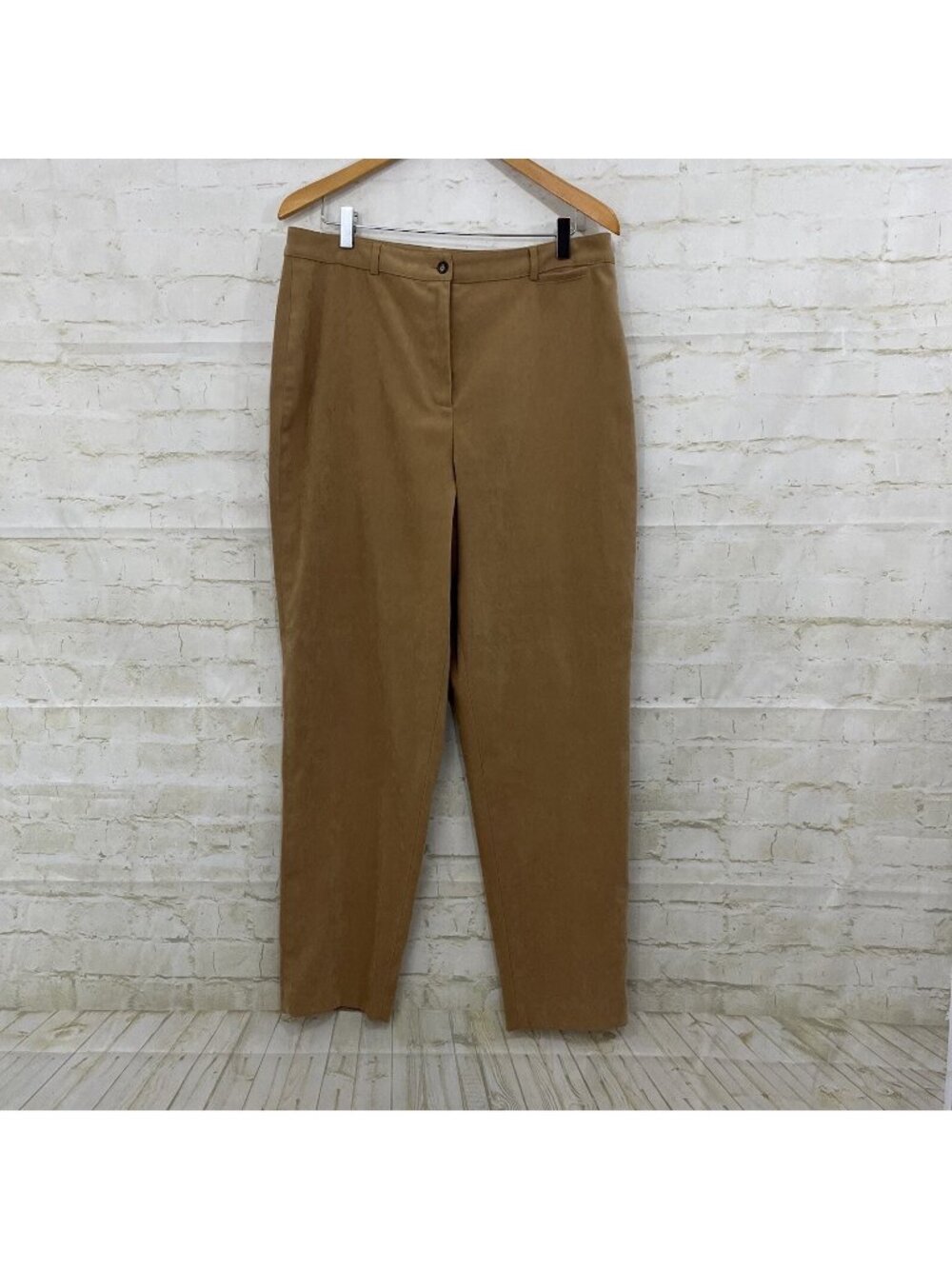Talbots Tan Faux Suede High Rise Stretch Vintage Pants